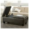 Merrill Double Opening Leather Storage Ottoman - Chocolate Brown - Christopher Knight Home -Ottomans Official Shop unnamed file 8776