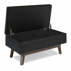 Small Ethan Rectangular Storage Ottoman - WyndenHall Midnight Black -Ottomans Official Shop unnamed file 8792