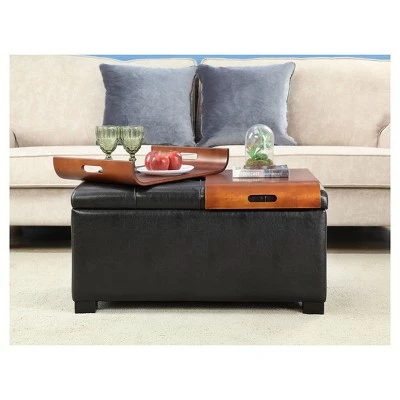 Storage Ottoman with Trays Black - Breighton Home 5 Storage Ottoman with Trays Black - Breighton Home - Image 3