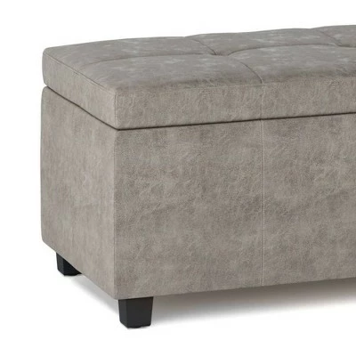 48" Cambridge Storage Ottoman - Wyndenhall Natural Linen Look Fabric 6 48" Cambridge Storage Ottoman - Wyndenhall Natural Linen Look Fabric - Image 4