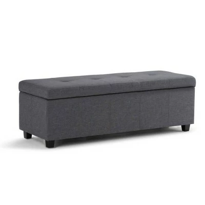 48" Cambridge Storage Ottoman - Wyndenhall Natural Linen Look Fabric 14 48" Cambridge Storage Ottoman - Wyndenhall Natural Linen Look Fabric - Image 12