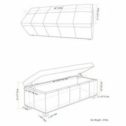 48" Large Stanford Storage Ottoman Linen Look Fabric - WyndenHall Slate Gray Linen Look Fabric 16 48" Large Stanford Storage Ottoman Linen Look Fabric - WyndenHall Slate Gray Linen Look Fabric -Ottomans Official Shop unnamed file 8882