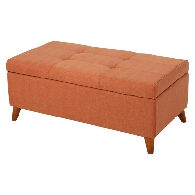 Harper Storage Ottoman Bench - Christopher Knight Home Orange 11 Harper Storage Ottoman Bench - Christopher Knight Home Orange - Image 9