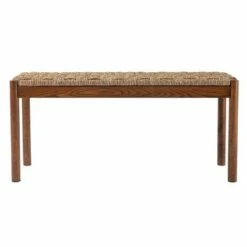 Dunhor Coastal 39.25" Natural Seagrass Bench Brown - Aiden Lane
