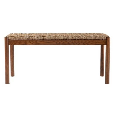 Dunhor Coastal 39.25" Natural Seagrass Bench Brown - Aiden Lane 3 Dunhor Coastal 39.25" Natural Seagrass Bench Brown - Aiden Lane