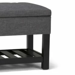 43" Ashton Storage Ottoman Bench - WyndenHall Slate Gray Linen Look Fabric -Ottomans Official Shop unnamed file 8941