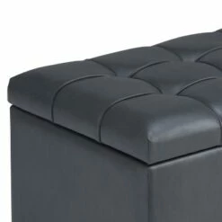 34" Marlowe Storage Ottoman Bench - WyndenHall Midnight Black -Ottomans Official Shop unnamed file 8950