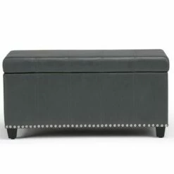 34" Megan Storage Ottoman Bench - Wyndenhall Gray Linen Look Fabric -Ottomans Official Shop unnamed file 8958
