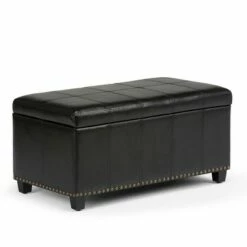 34" Megan Storage Ottoman Bench - Wyndenhall Gray Linen Look Fabric -Ottomans Official Shop unnamed file 8962