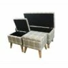 Plaid Storage Bench with 2 Seating Gray - Ore International -Ottomans Official Shop unnamed file 8991