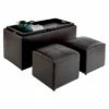 Sheridan Storage Bench w/2 Side Ottomans Espresso - Breighton Home -Ottomans Official Shop unnamed file 8997