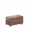 Ore International Storage Bench with Caster Wheels/Side Pockets Beige -Ottomans Official Shop unnamed file 9005