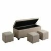 Storage Bench with 3 Seating Buff Beige - Ore International -Ottomans Official Shop unnamed file 9030