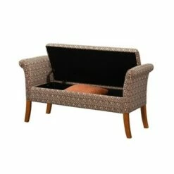 Designs4Comfort Garbo Storage Bench Savanna Leopard Print Fabric - Breighton Home -Ottomans Official Shop unnamed file 9055