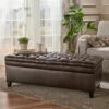 Juliana Tufted Faux Leather Storage Ottoman - Christopher Knight Home White -Ottomans Official Shop unnamed file 9093