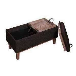 Brentwood Storage Ottoman Mocha Faux Linen/Brown Trays - Breighton Home 5 Brentwood Storage Ottoman Mocha Faux Linen/Brown Trays - Breighton Home - Image 3