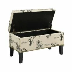 Stephanie Storage Ottoman - Linon Gray