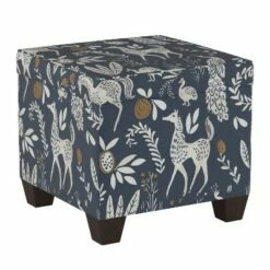 Pattern Fairland Square Storage Ottoman - Threshold™ Blue Animal Print