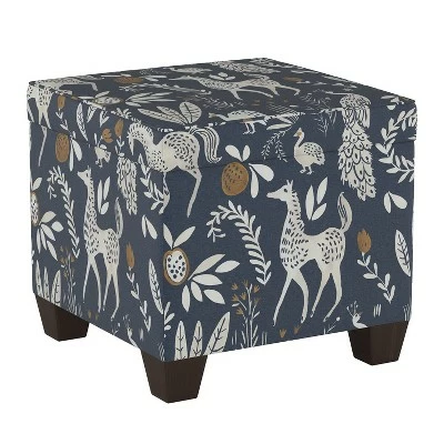 Pattern Fairland Square Storage Ottoman - Threshold™ Blue Animal Print 3 Pattern Fairland Square Storage Ottoman - Threshold™ Blue Animal Print