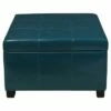 Cortez Faux Leather Storage Ottoman - Christopher Knight Home Teal -Ottomans Official Shop unnamed file 9147