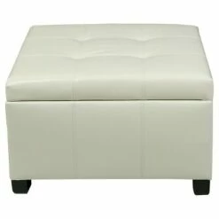 Cortez Faux Leather Storage Ottoman - Christopher Knight Home Teal -Ottomans Official Shop unnamed file 9149