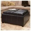 Dayton 4 - Tray Top Bonded Leather Storage Ottoman - Espresso Brown - Christopher Knight Home -Ottomans Official Shop unnamed file 9150