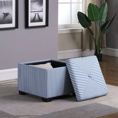 Ore International Tufted Storage Ottoman Yellow 4 Ore International Tufted Storage Ottoman Yellow - Image 2