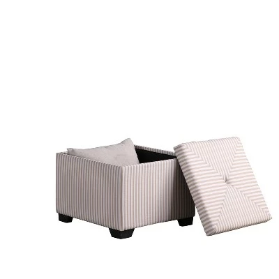 Ore International Tufted Storage Ottoman Yellow 8 Ore International Tufted Storage Ottoman Yellow - Image 6