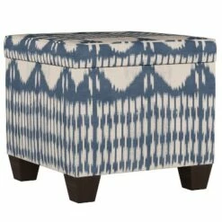 Fairland Square Storage Ottoman Ikat Tonal Blue - Threshold™