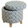 Cole Classics Round Storage Ottoman Flared Wood Leg - HomePop Linen -Ottomans Official Shop unnamed file 9196