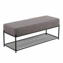 44" Daniella Contemporary Bench - LumiSource Steel/polyester Black/charcoal 15 44" Daniella Contemporary Bench - LumiSource Steel/polyester Black/charcoal -Ottomans Official Shop unnamed file 920