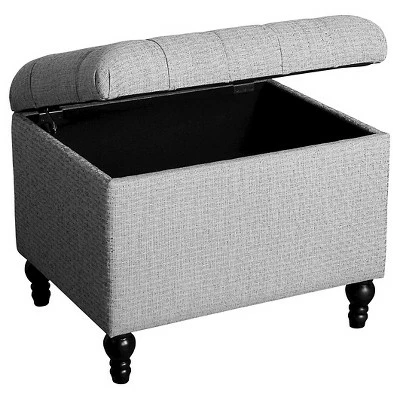 Medium Tufted Storage Ottoman - HomePop 3 Medium Tufted Storage Ottoman - HomePop
