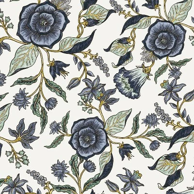 Fairland Square Storage Ottoman Shaded Floral Blue - Threshold™ 5 Fairland Square Storage Ottoman Shaded Floral Blue - Threshold™ - Image 3