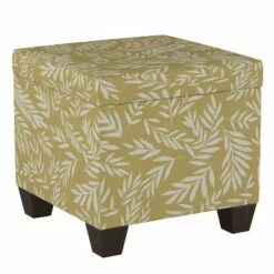 Fairland Storage Ottoman Golden Leaf Print - Threshold™