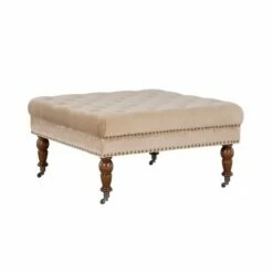 Isabelle Square Tufted Ottoman - Linon Natural -Ottomans Official Shop unnamed file 940