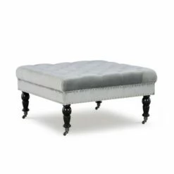 Isabelle Square Tufted Ottoman - Linon Natural -Ottomans Official Shop unnamed file 941