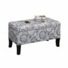 Designs4Comfort Winslow Storage Ottoman - Breighton Home Gray Flora -Ottomans Official Shop unnamed file 9444