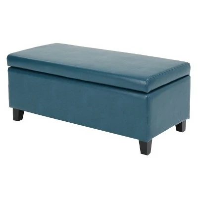 Breanna Storage Ottoman - Christopher Knight Home Dark Teal 9 Breanna Storage Ottoman - Christopher Knight Home Dark Teal - Image 7