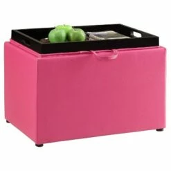 Accent Storage Ottoman Pink - Breighton Home