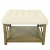 Tufted Ottoman with Wooden Storage - HomePop Cream -Ottomans Official Shop unnamed file 9531