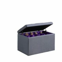 Ore International Tufted Shoe Storage Ottoman Blue -Ottomans Official Shop unnamed file 9549