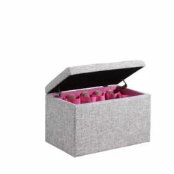 Ore International Tufted Shoe Storage Ottoman Blue -Ottomans Official Shop unnamed file 9550