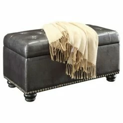 7th Avenue Storage Ottoman Espresso - Breighton Home