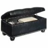 7th Avenue Storage Ottoman Black - Breighton Home