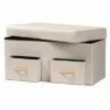 Gerwin Wood 2 Drawer Storage Ottoman - Baxton Studio Beige/oak Brown -Ottomans Official Shop unnamed file 9615