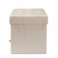 Gerwin Wood 2 Drawer Storage Ottoman - Baxton Studio Beige/oak Brown -Ottomans Official Shop unnamed file 9617