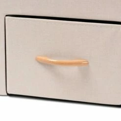 Gerwin Wood 2 Drawer Storage Ottoman - Baxton Studio Beige/oak Brown -Ottomans Official Shop unnamed file 9621