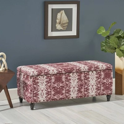 Brantwood Storage Ottoman Tie Dye Mauve - Christopher Knight Home 3 Brantwood Storage Ottoman Tie Dye Mauve - Christopher Knight Home