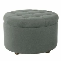 Shoe Storage Ottoman Taupe /Tan - HomePop