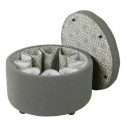Shoe Storage Ottoman Taupe /Tan - HomePop -Ottomans Official Shop unnamed file 9660